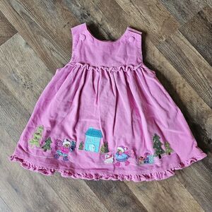 Pink Corduroy Pinafore Dress 18 months Christmas dress